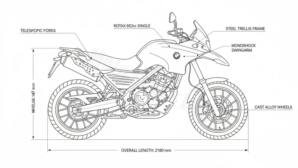 BMW F 650/ST (STRADA) - 0169 Specs: Oil Capacity & Tire Pressure specs