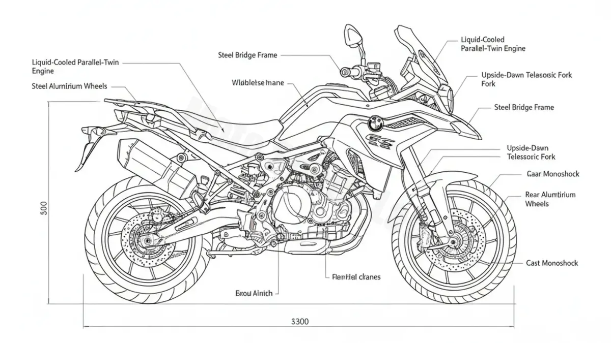 BMW F 750 GS (850 CCM) EURO 4/5 - 0B08 Specs: Oil Capacity & Tire Pressure specs