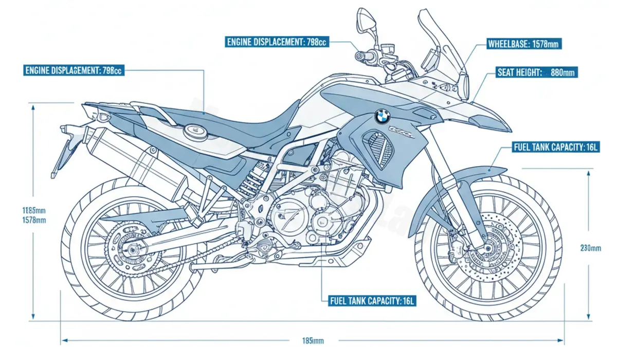 BMW F 800 GS - 0B02 Service Data: Oil, Battery & Specs