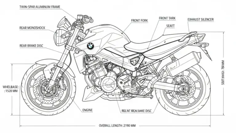 BMW F 800 R – 0B54/15 (2015 – 2019) Data: Oil Capacity & Rim Specs