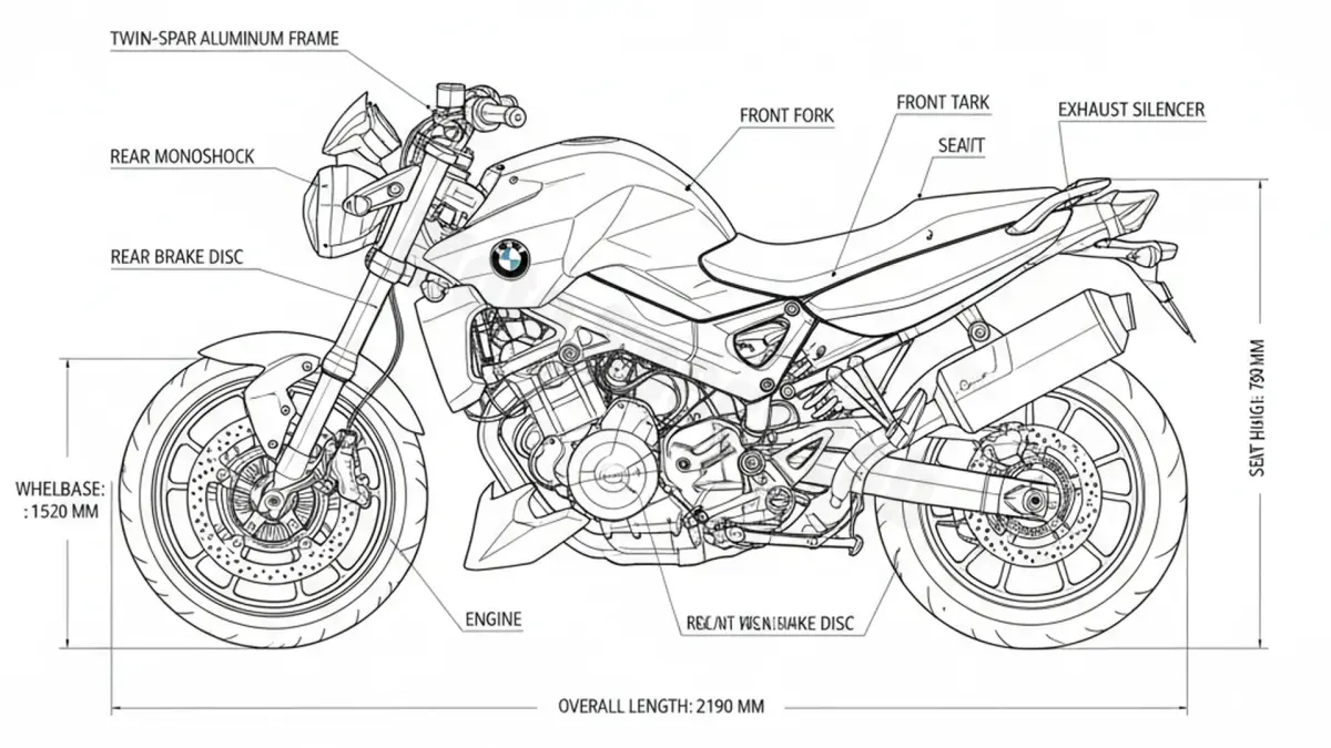 BMW F 800 R - 0B54/15 (2015 – 2019) Data: Oil Capacity & Rim Specs specs