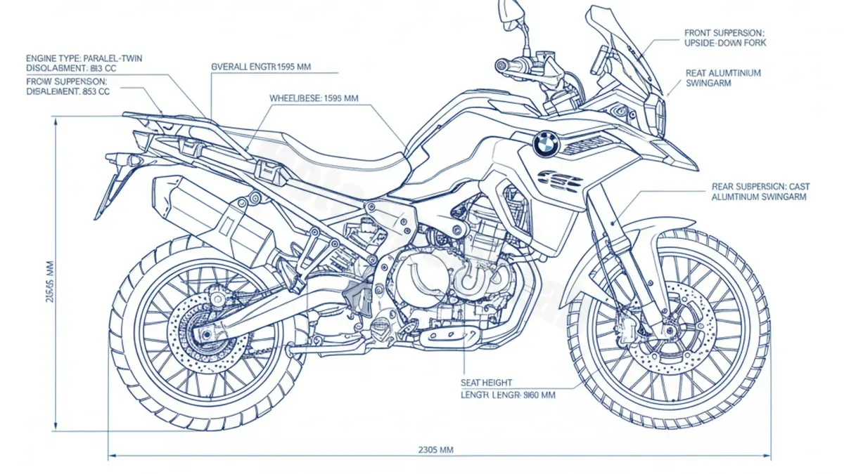 BMW F 850 GS (EURO 4/5) - 0B09 Workshop Data: Fluids, Plugs & Tires specs