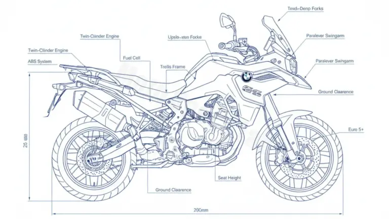 BMW F 900 GS Adventure (Euro 5+) – 0K71 Service Guide: Oil Level & Tire Specs