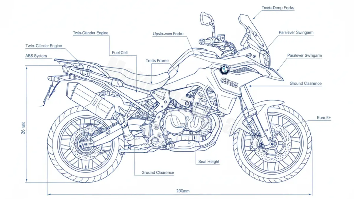 BMW F 900 GS Adventure (Euro 5+) - 0K71 Service Guide: Oil Level & Tire Specs specs