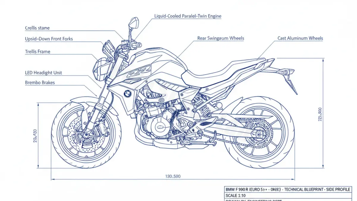 BMW F 900 R (Euro 5+) - 0K81 Service Guide: Oil Level & Tire Specs