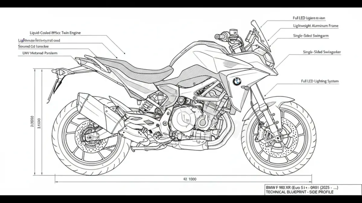 BMW F 900 XR (Euro 5+) - 0R01 Specs: Oil Capacity & Tire Pressure specs