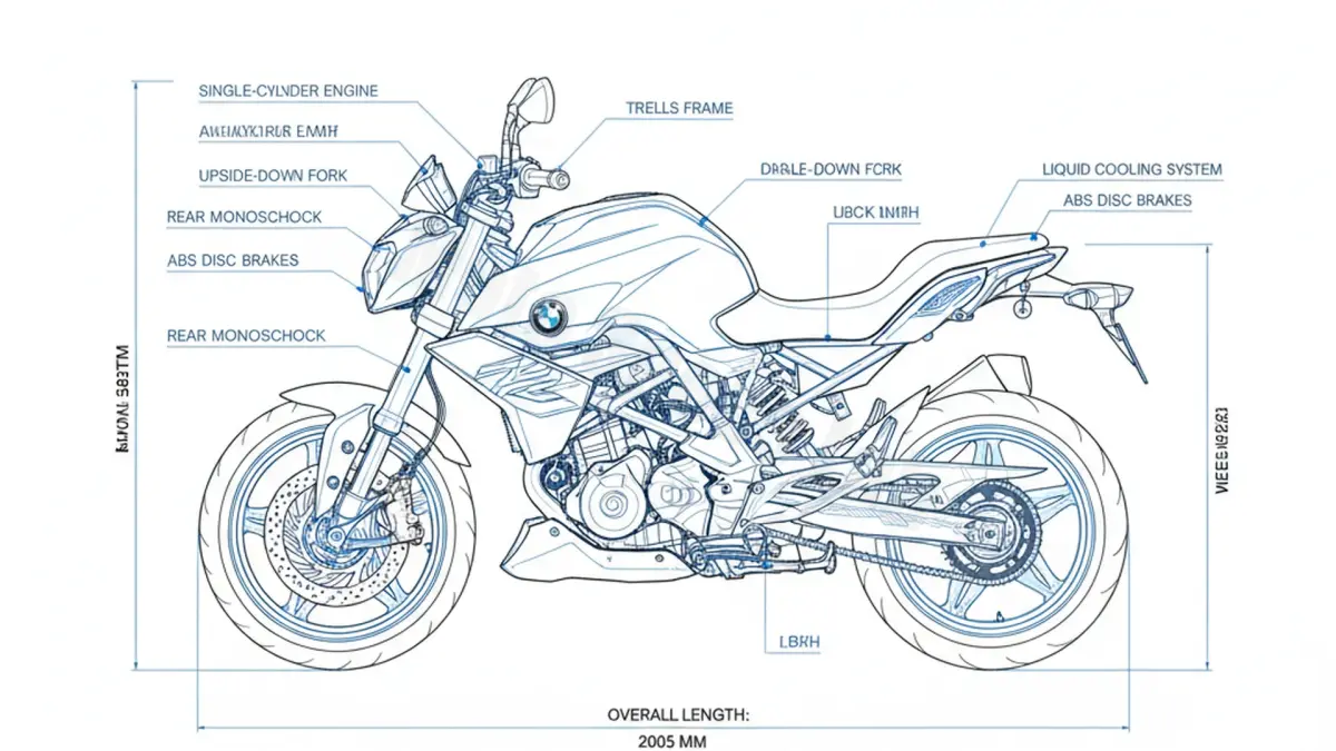BMW G 310 R (EURO 5) - 0G41 Service Guide: Oil Level & Tire Specs specs