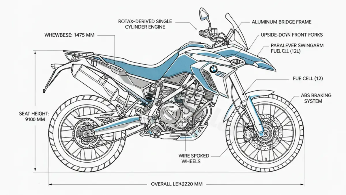 Oil & Tires: BMW G 450 GS - 0R31 Technical Specifications specs