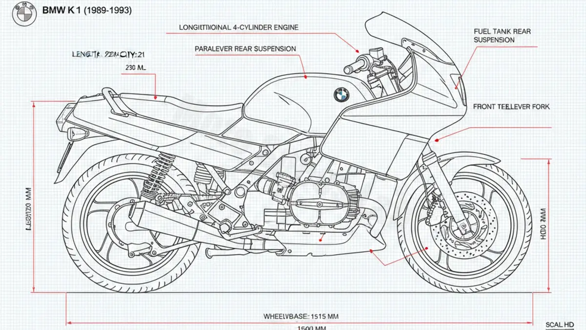 Oil & Tires: BMW K 1 - K-1 Technical Specifications specs