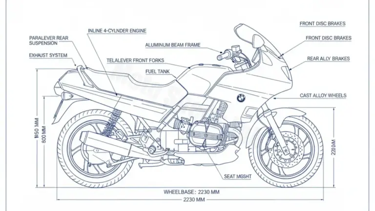 BMW K 1100 RS – 0522 Service Guide: Oil Level & Tire Specs