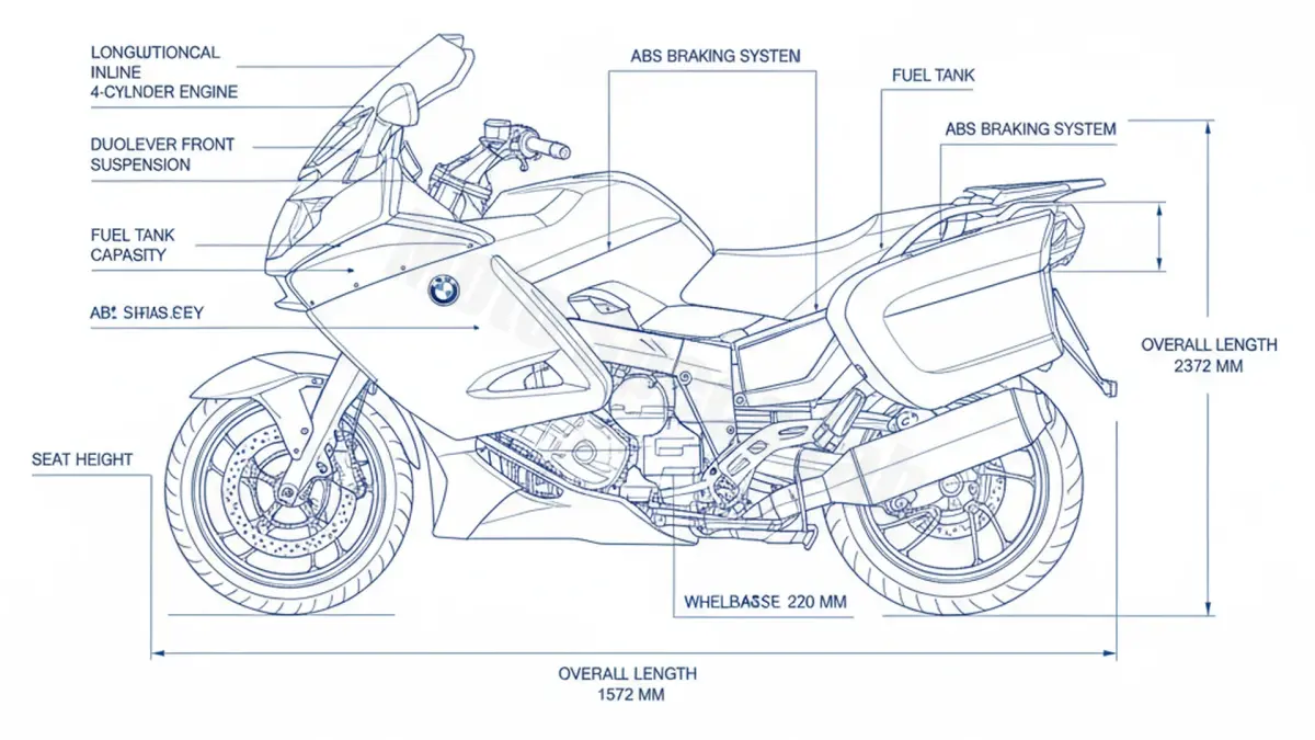 BMW K 1200 GT - 0587 (2006 – 2008) Factory Oil & Tire Pressure Data specs
