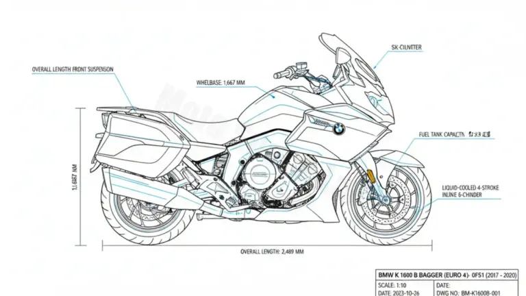 BMW K 1600 B BAGGER (EURO 4) – 0F51 Specs: Oil Capacity & Tire Pressure