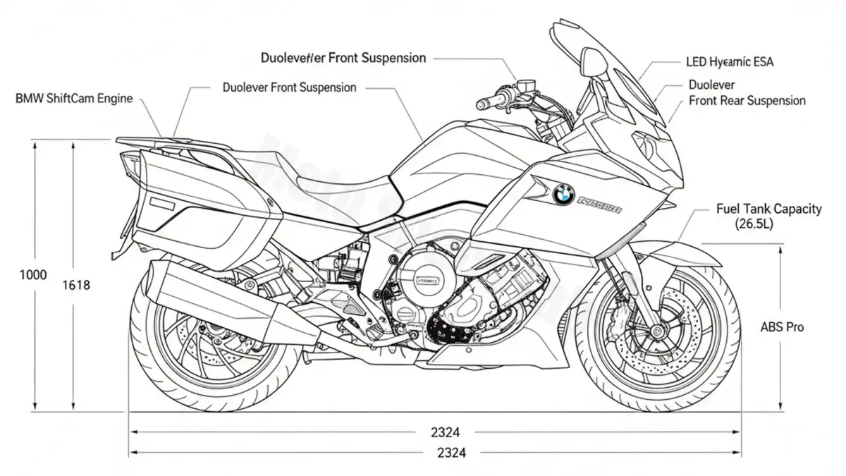 BMW K 1600 GT (EURO 4) - 0F01 Workshop Data: Fluids, Plugs & Tires specs