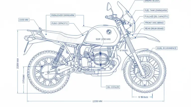BMW R 100 GS PARIS DAKAR – 0474/0484 Service Guide: Oil Level & Tire Specs