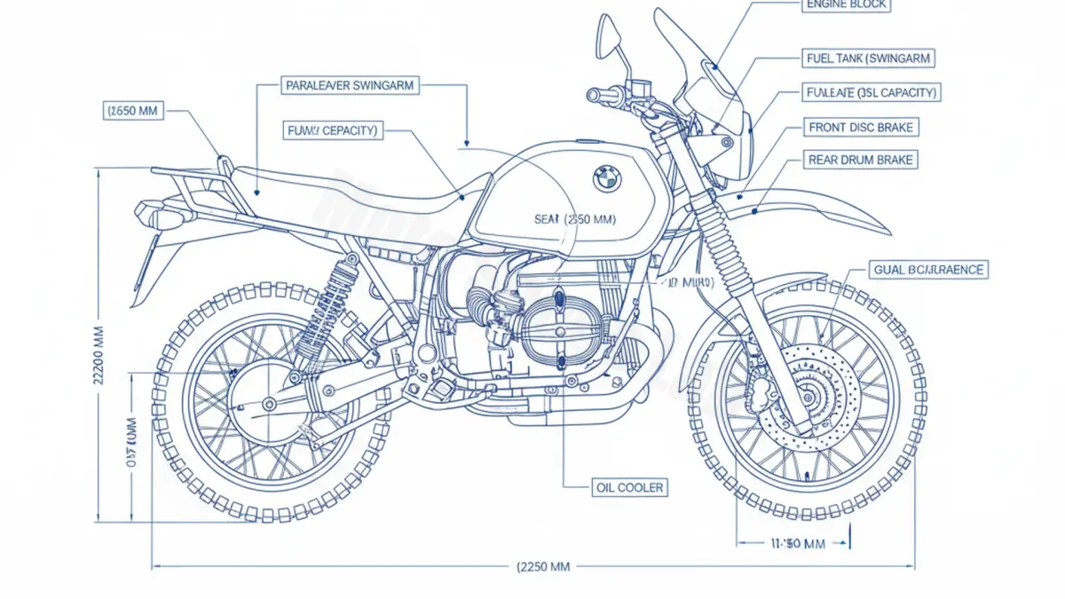 BMW R 100 GS PARIS DAKAR - 0474/0484 Service Guide: Oil Level & Tire Specs specs