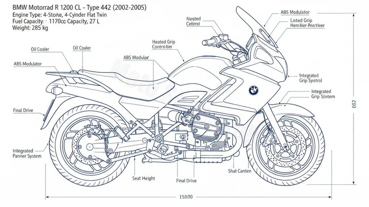 BMW R 1200 CL - 442 Service Data: Oil, Battery & Specs specs