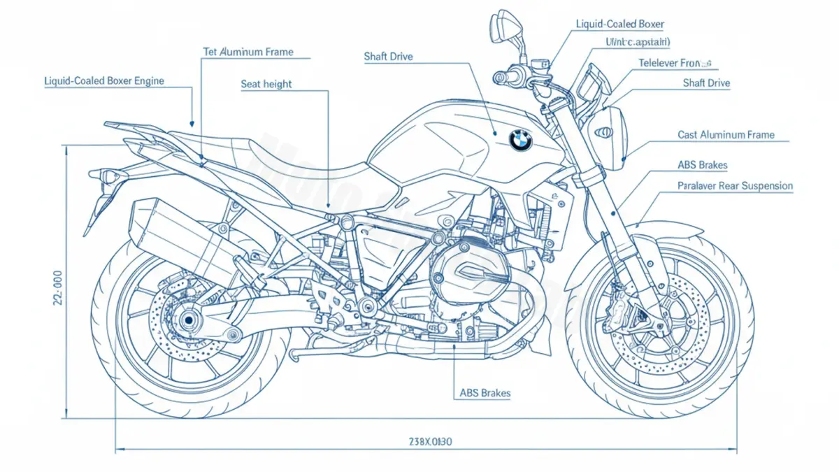 BMW R 1200 R (LC) - 0A04 Specs: Oil Capacity & Tire Pressure specs