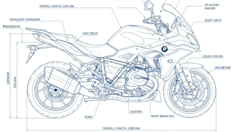 BMW R 1200 RS (LC) – 0A05 Service Guide: Oil Level & Tire Specs