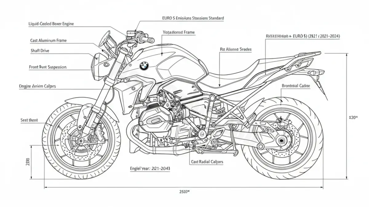 Oil & Tires: BMW R 1250 R (EURO 5) - R1250R/21 Technical Specifications specs