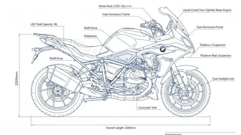 BMW R 1250 RS (EURO 4) – 0J81 Service Guide: Oil Level & Tire Specs