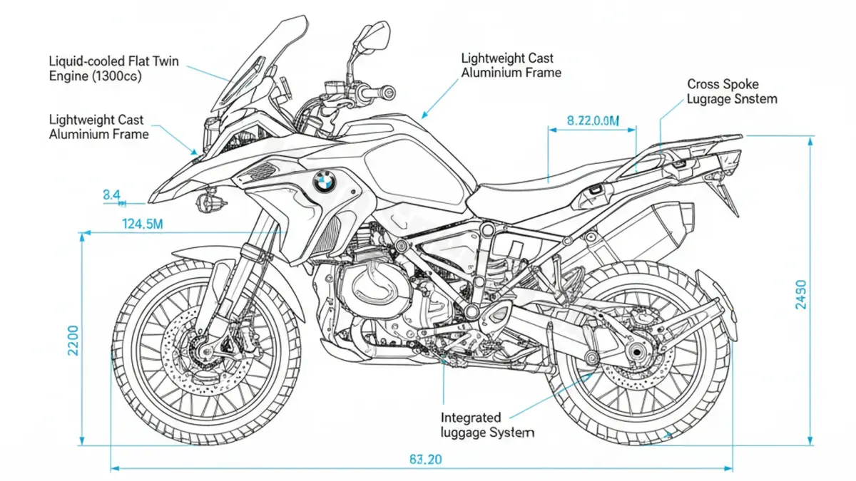 Oil & Tires: BMW R 1300 GS Adventure (Euro 5+) - 0M31 Technical Specifications specs