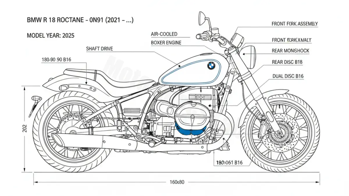 BMW R 18 Roctane - 0N91 Technical Review & Maintenance Guide specs
