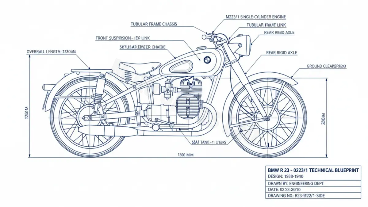 Oil & Tires: BMW R 23 - 0223/1 Technical Specifications