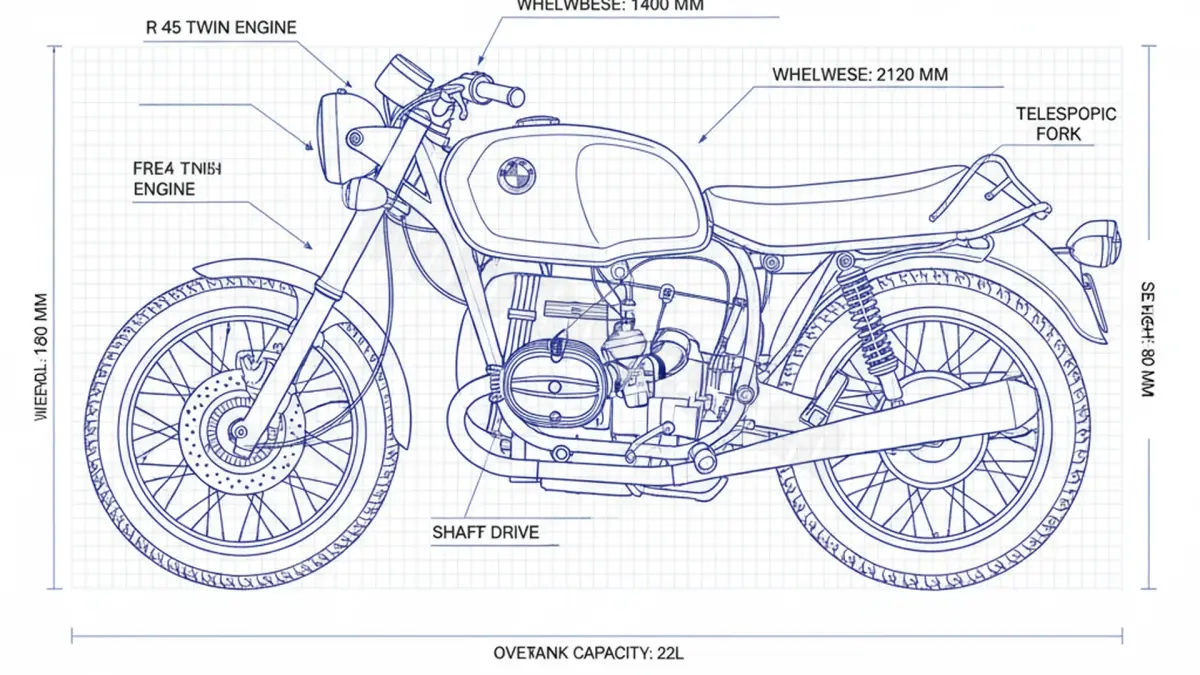 BMW R 45 - 0354 (1978 – 1985) Factory Oil & Tire Pressure Data specs