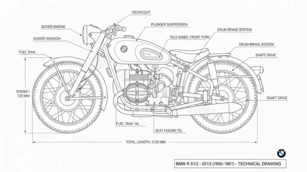 BMW R 51/2 - 251/2 Specs: Engine Oil, Gap & Tire PSI