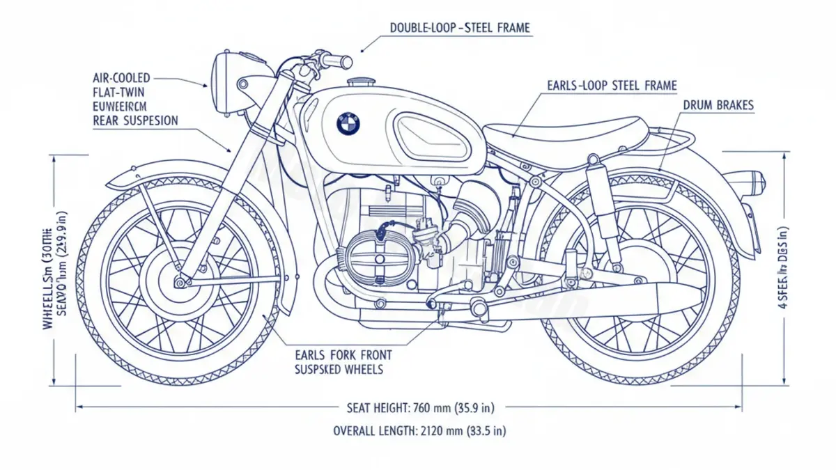 BMW R 60/2 - 0222 Specs: Oil Capacity & Tire Pressure specs
