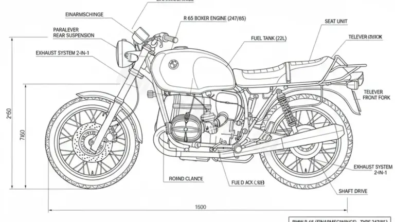 BMW R 65 (EINARMSCHWINGE) – 247/85 Tire Pressure, Oil Type & Fluid Specs