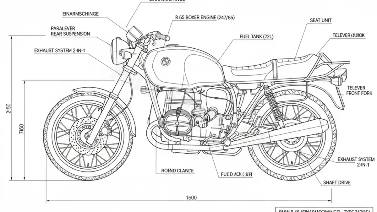 BMW R 65 (EINARMSCHWINGE) - 247/85 Tire Pressure, Oil Type & Fluid Specs