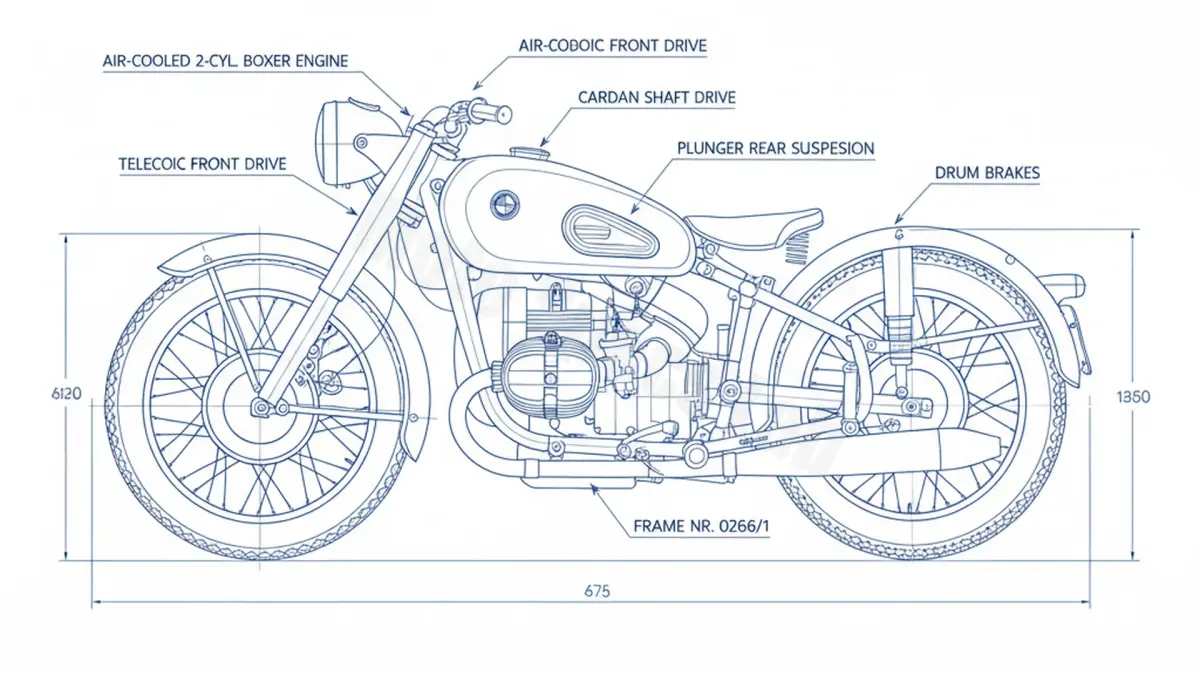 BMW R 66 - 0266/1 Service Data: Oil, Battery & Specs specs