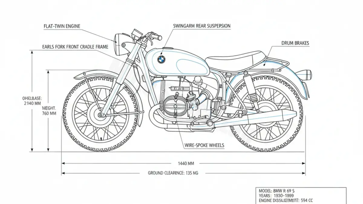 BMW R 69 S - 0268/3 Workshop Data: Fluids, Plugs & Tires specs