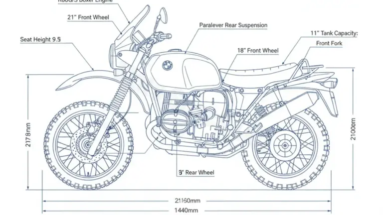 BMW R 80 G/S – 0346 (1980-1987) Data: Oil Capacity & Rim Specs