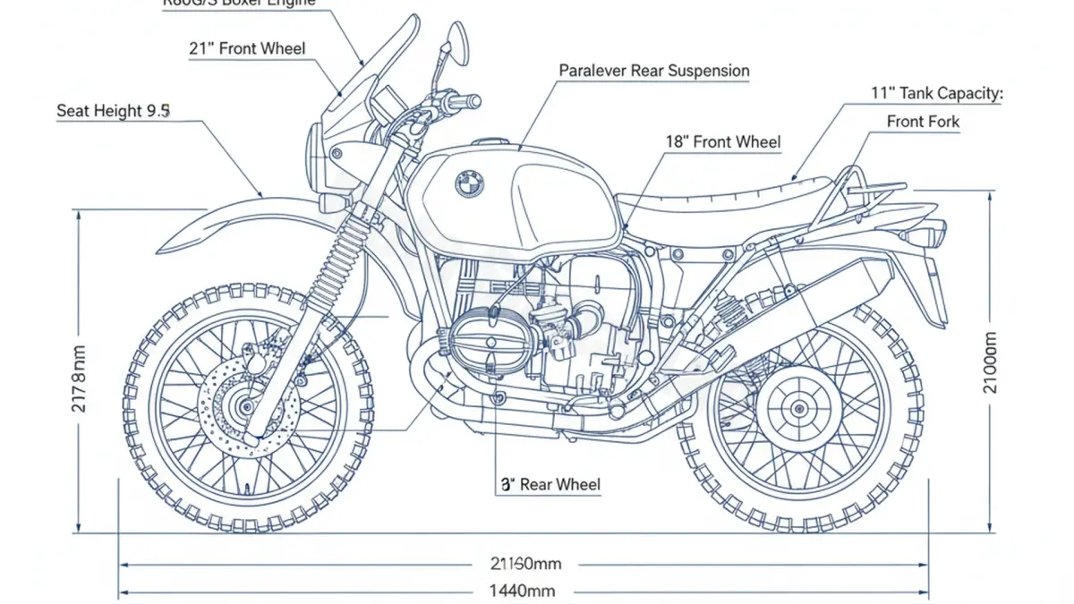 BMW R 80 G/S - 0346 (1980-1987) Data: Oil Capacity & Rim Specs specs
