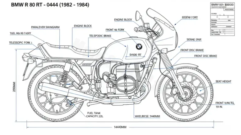 BMW R 80 RT – 0444 Specs: Engine Oil, Gap & Tire PSI