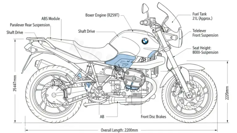 BMW R 850 R/COMFORT – R21/R28 Specs: Engine Oil, Gap & Tire PSI