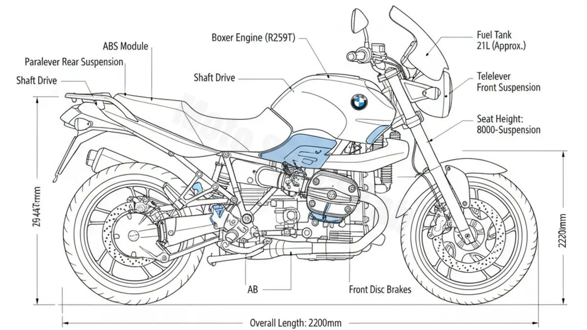 BMW R 850 R/COMFORT - R21/R28 Specs: Engine Oil, Gap & Tire PSI