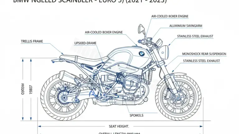 BMW R NINET SCRAMBLER (EURO 5) – 0L71 Specs: Engine Oil, Gap & Tire PSI