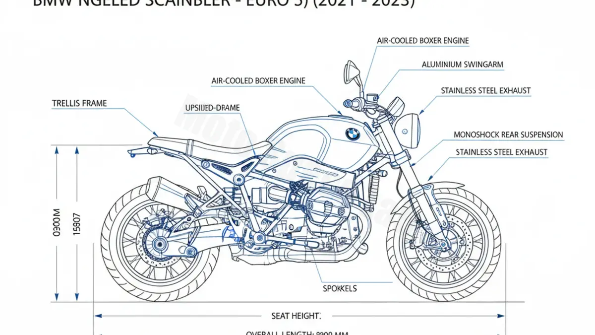 BMW R NINET SCRAMBLER (EURO 5) - 0L71 Specs: Engine Oil, Gap & Tire PSI specs