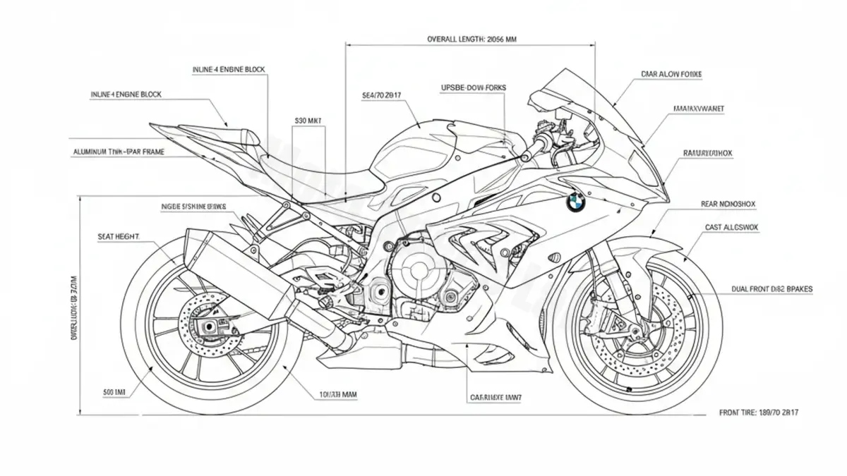 BMW S 1000 RR - 0507 (2009 – 2011) Data: Oil Capacity & Rim Specs