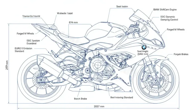 BMW S 1000 RR (EURO 5) – 0E61 (2020 – 2022) Data: Oil Capacity & Rim Specs