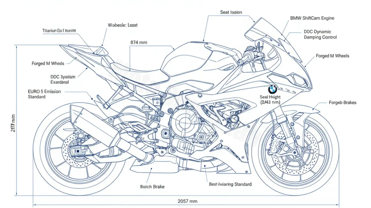 BMW S 1000 RR (EURO 5) - 0E61 (2020 – 2022) Data: Oil Capacity & Rim Specs specs