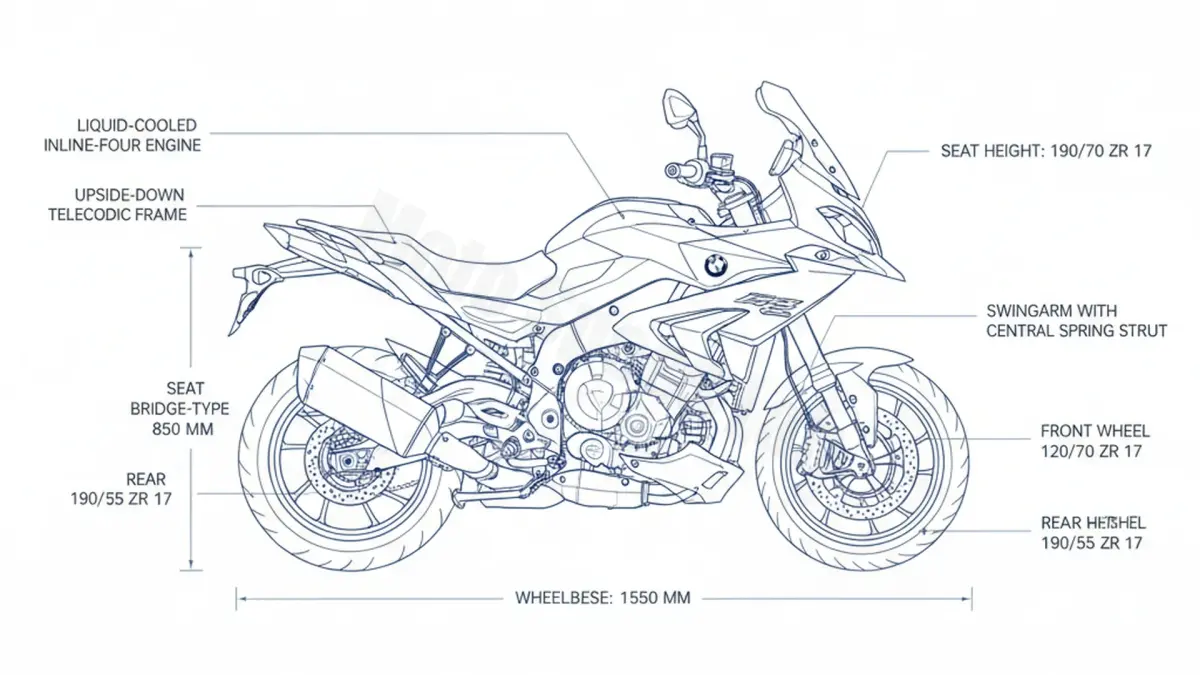 BMW S 1000 XR - 0E41/23 (2019 – Present) Data: Oil Capacity & Rim Specs specs