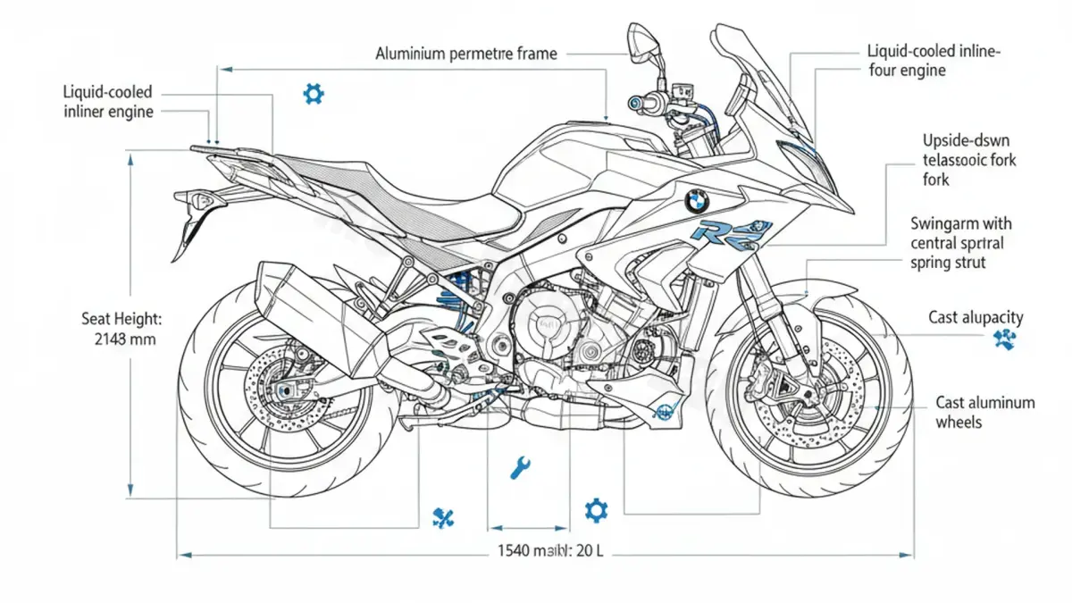 BMW S 1000 XR (EURO 4) - 0D03/2X10 (2017-2019) Factory Oil & Tire Pressure Data specs