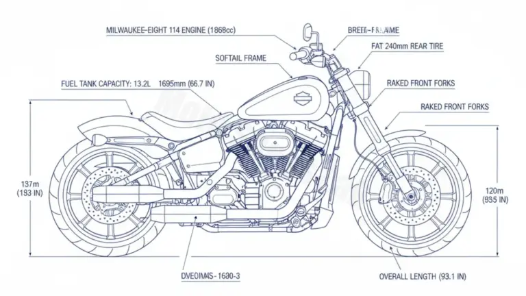 Harley-Davidson BREAKOUT (114 CUI) – FXBRS (2018–2022) Data: Oil Capacity & Rim Specs