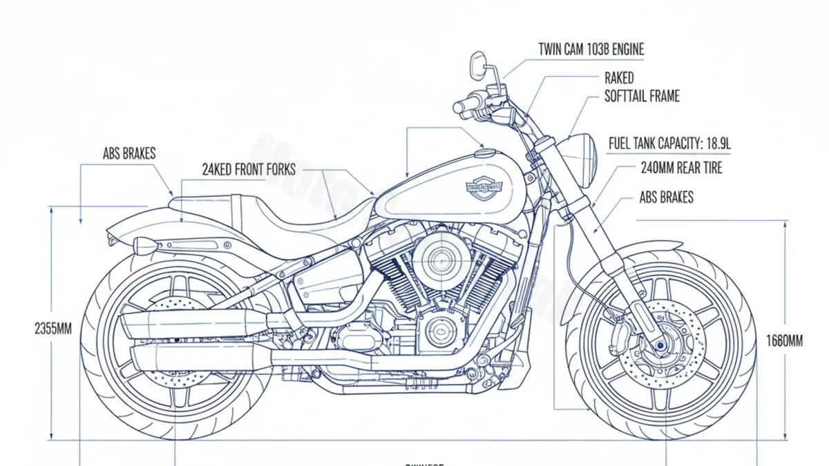 Oil & Tires: Harley-Davidson BREAKOUT (EURO 4) - FXSB/17 Technical Specifications specs