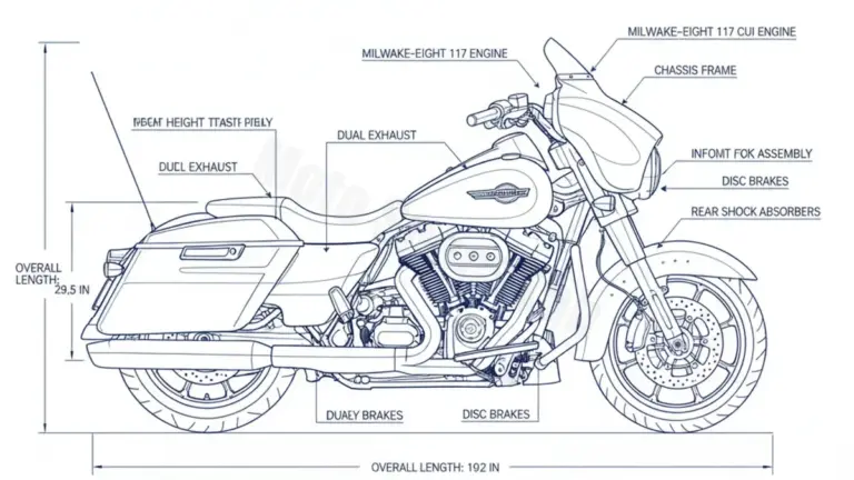 Harley-Davidson CVO LIMITED (117 CUI) – FLHTKSE (2018-2021) Data: Oil Capacity & Rim Specs