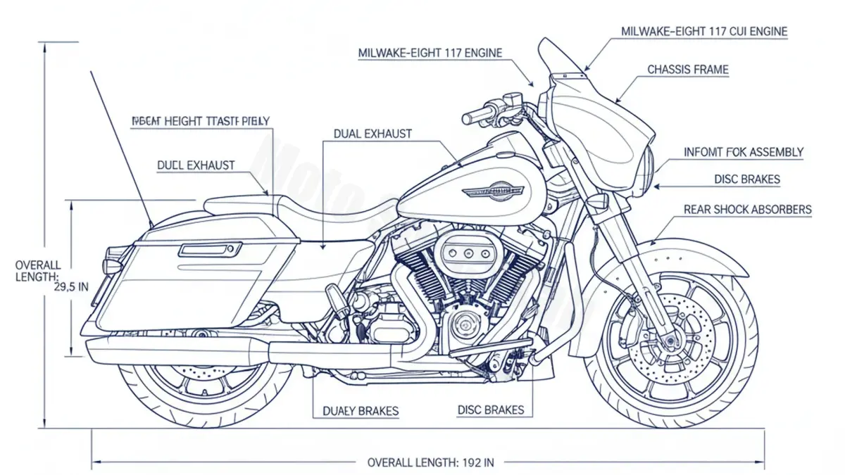 Harley-Davidson CVO LIMITED (117 CUI) - FLHTKSE (2018-2021) Data: Oil Capacity & Rim Specs specs